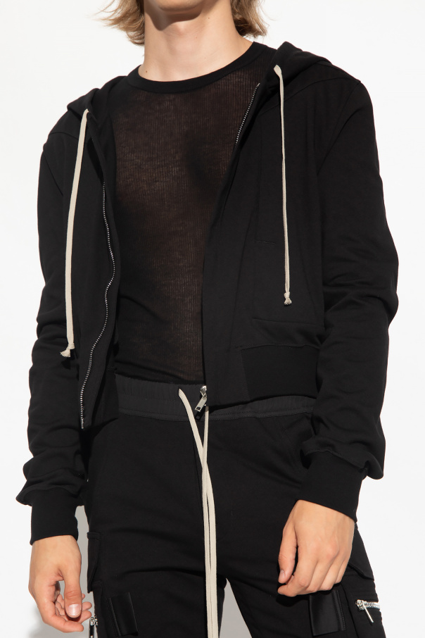SALE*Rick Owens*コットンナイロン ブラック ZIPベスト メンズ Rick Owens Jumbo Hooded Peter Jacket in black | SVD USA